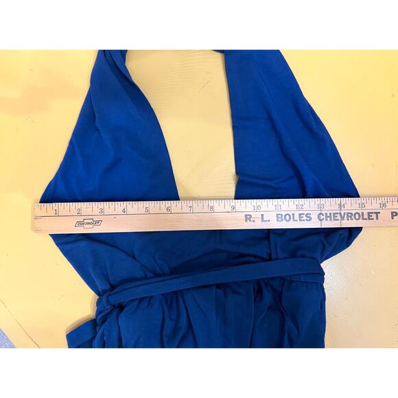 Krisa Sleeveless Plunging V-Neck Halter Short Romper Eclipse Women's Size XS NWT - Picture 6 of 8